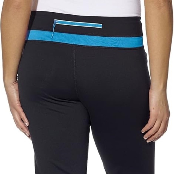 Kirkland Signature Pants - Kirkland Signature Black and Blue Sport Athletic 7/8 Leggings Size XL